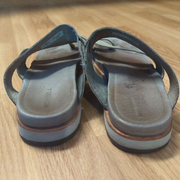 Merrell Juno Wrap Moon Sandals Womens 10 Beige Leather Slip On Comfort - Picture 3 of 7